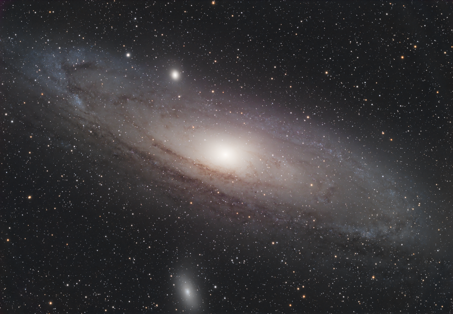 M31 Captured by Mark Abbott w/ Apertura 90mm Triplet, Apertura 1x flattener, ZWO ASI294MM, Apertura LRGB Imaging Filters, and EQ6R Pro. Total integration time: 3.5 hrs (200 X 30
