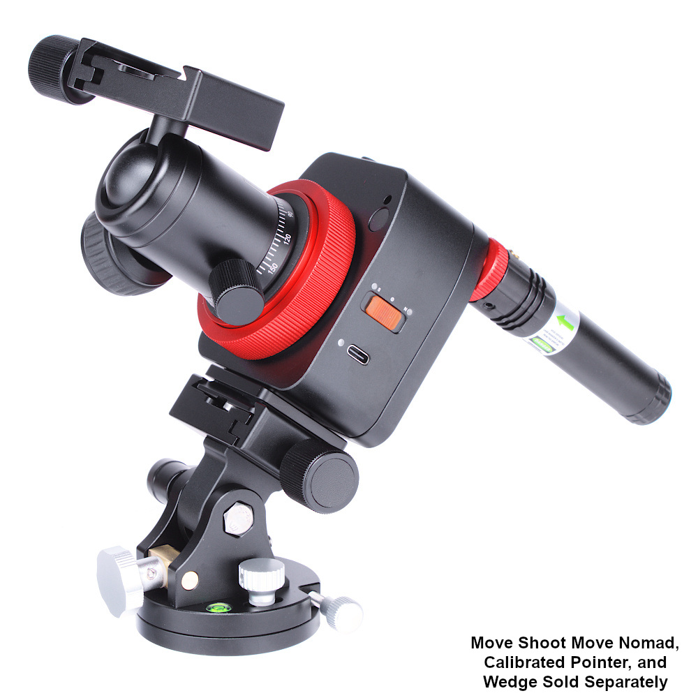 The Move Shoot Move Ball Head installed on the Nomad's tracking axis