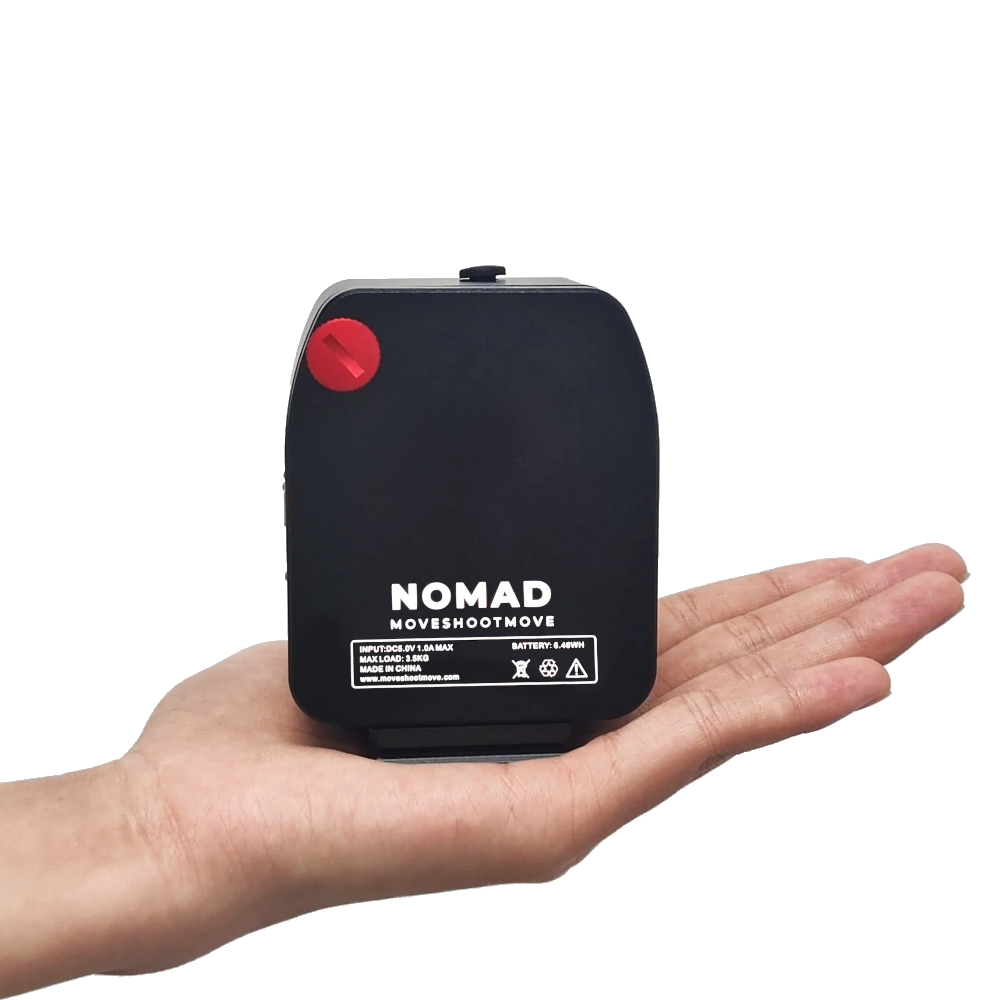 The Move Shoot Move Nomad in the palm of someone's hand