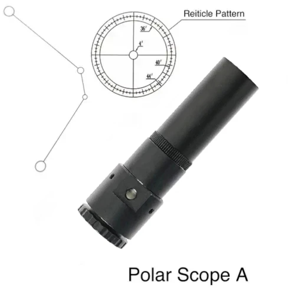 The Move Shoot Move Polar Scope and a graphic of its reticle