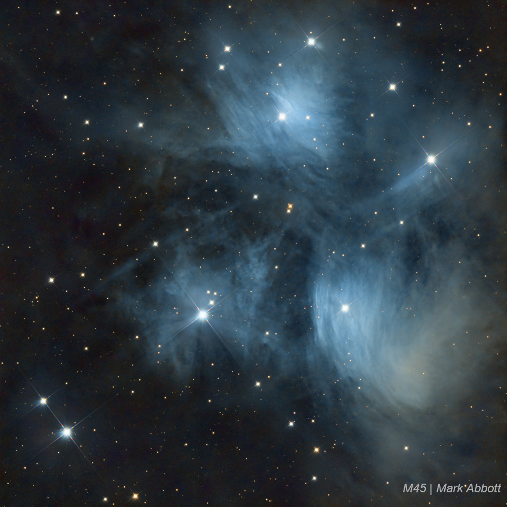 {{Image of Pleiades captured through the Apertura CarbonStar 150}}