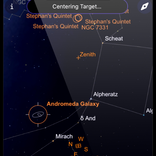 The planetarium built in to the Origin app