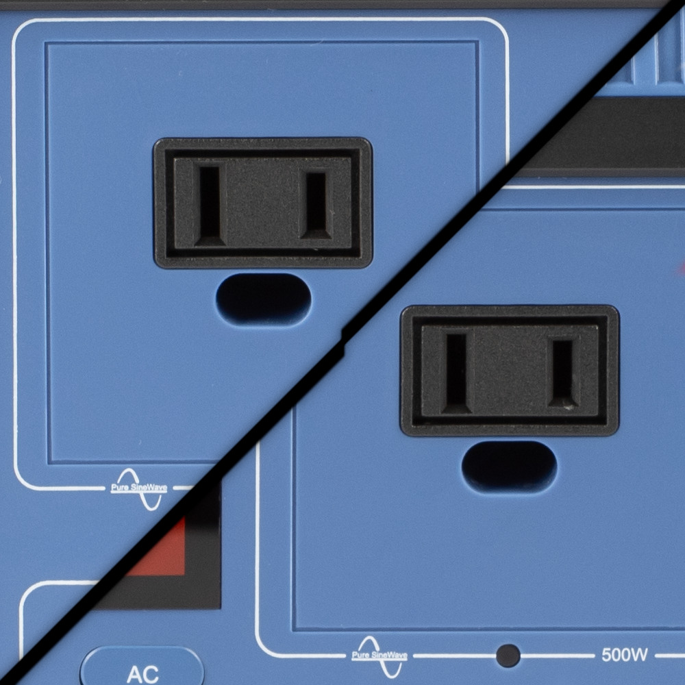 {{Close up of the Apertura All Night Imaging Power Supply's AC power outlets}}