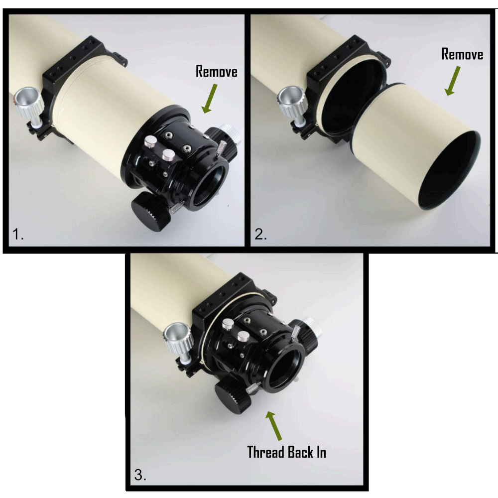 Removable Portion of Telescope for Binoviewers