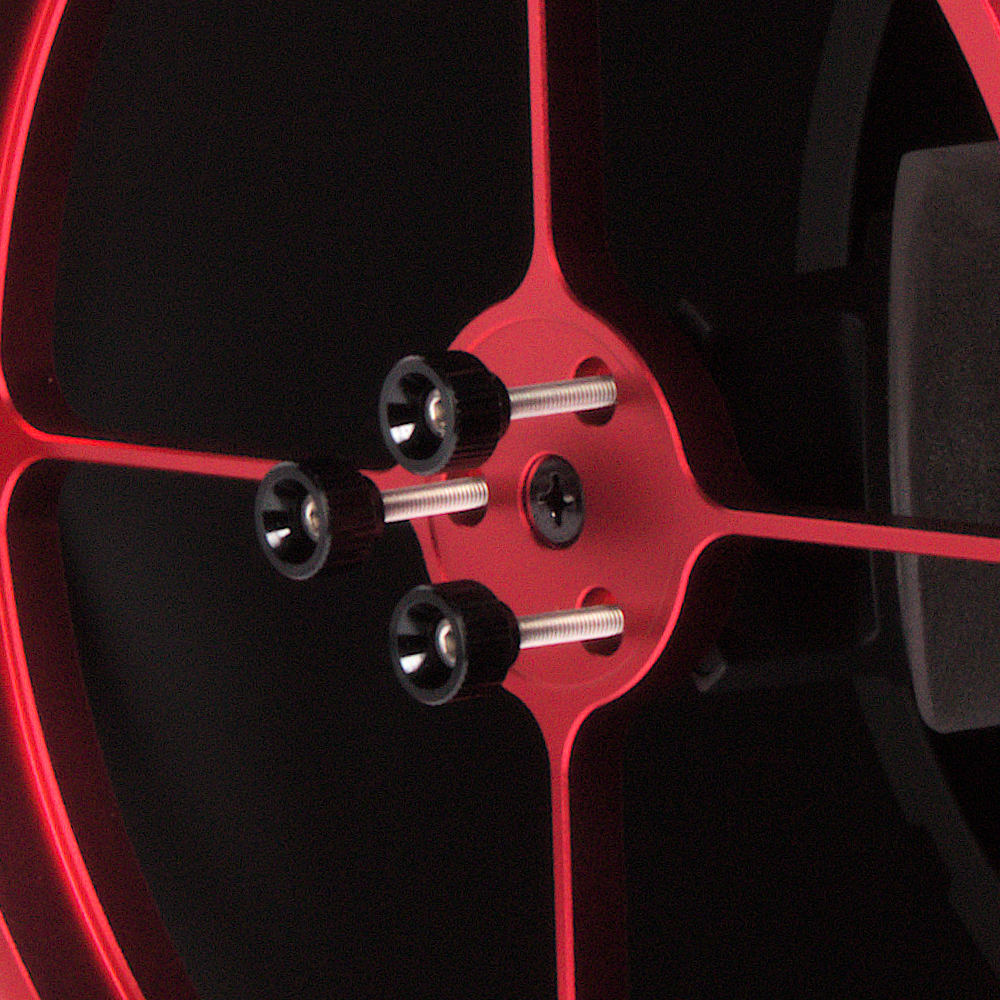 Image of collimation knobs being installed