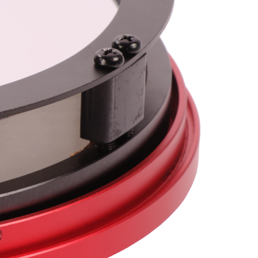 Close up of the side of a primary mirror cell with the Apertura Mirror Mask installed