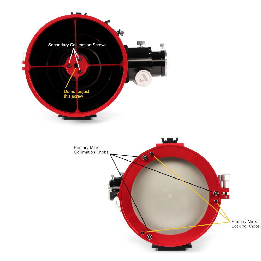 Image of front and back of CarbonStar 200, with adjustment points highlighted
