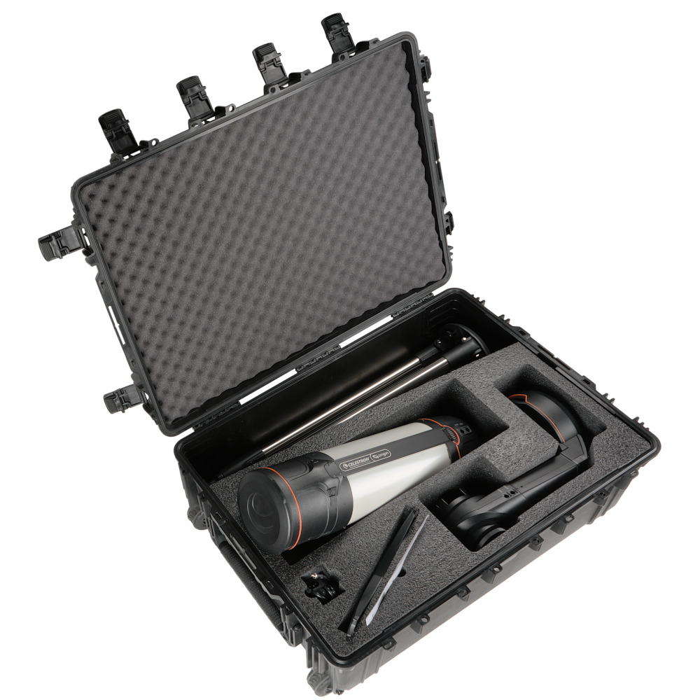 Apertura Deluxe Hard Case for Celestron Origin with telescope installed