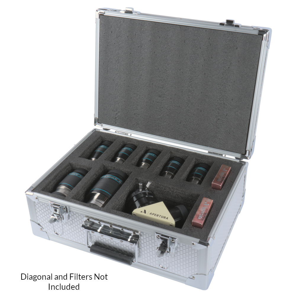 Apertura Panorama Eyepiece Kit Installed in the Hard Carry Case, Along with User Supplied Accessories