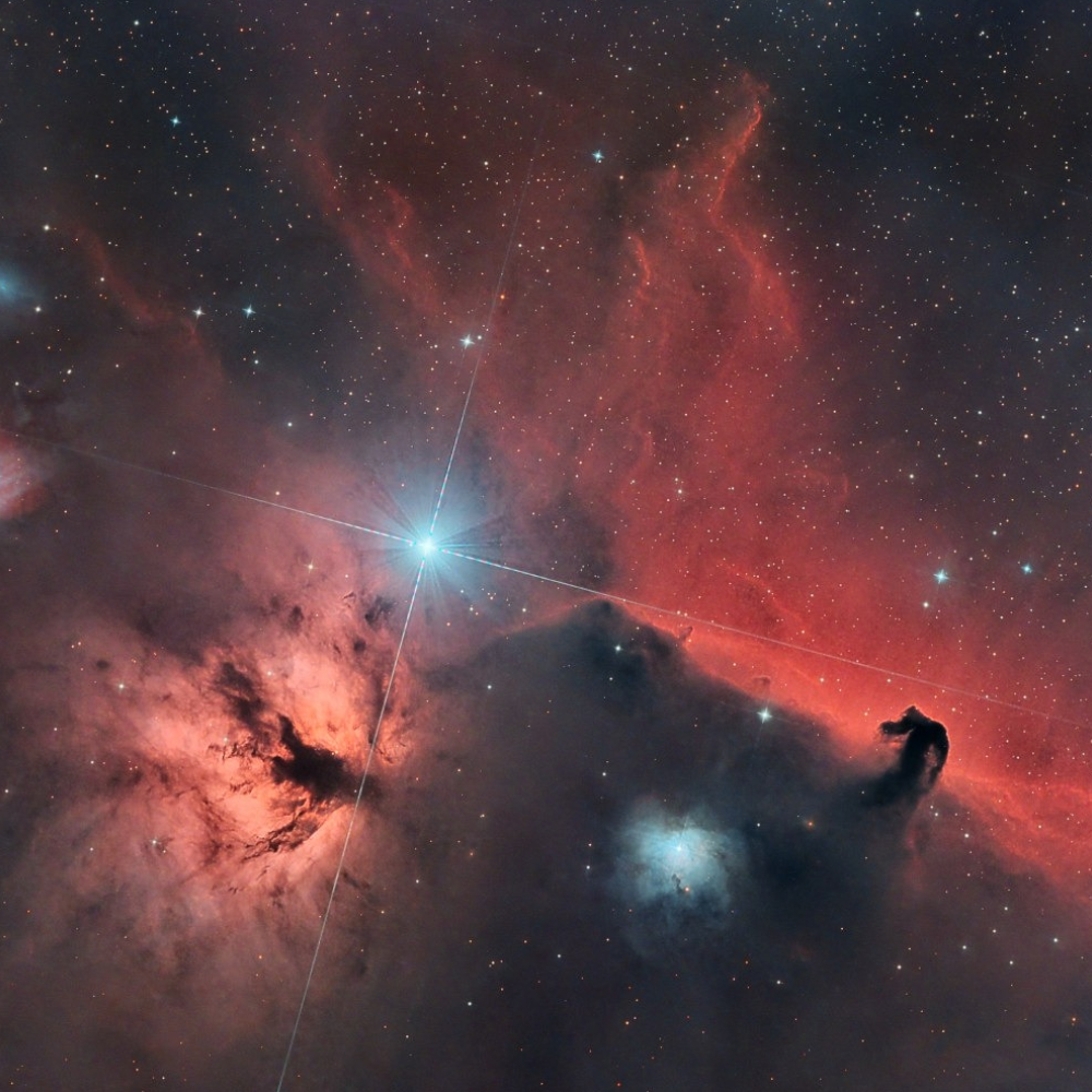 Horse Head Nebula, Captured w/ Apertura CarbonStar 200 Imaging Newtonian, Apertura 1x Photographic Coma Corrector, 1.73 hrs. Total Integration Time 