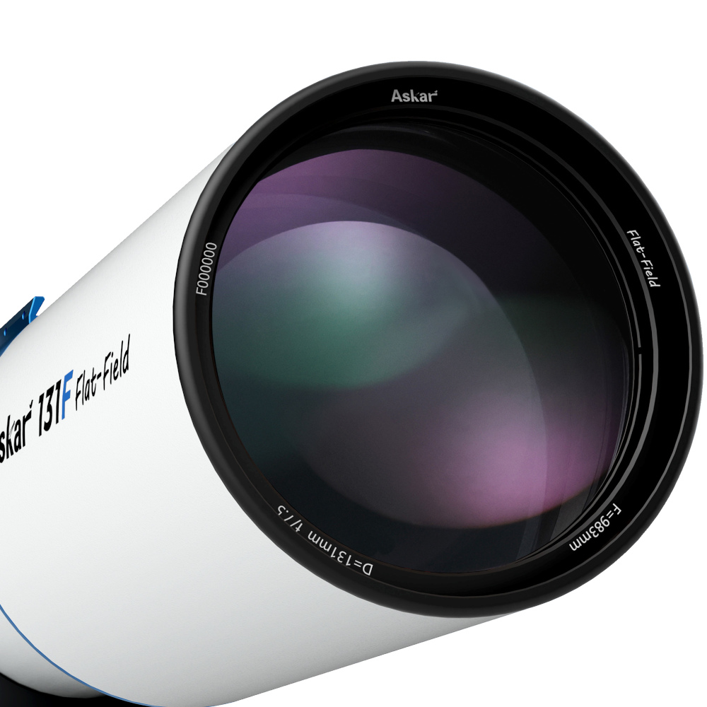 Close up of the Askar 131F front objective lens