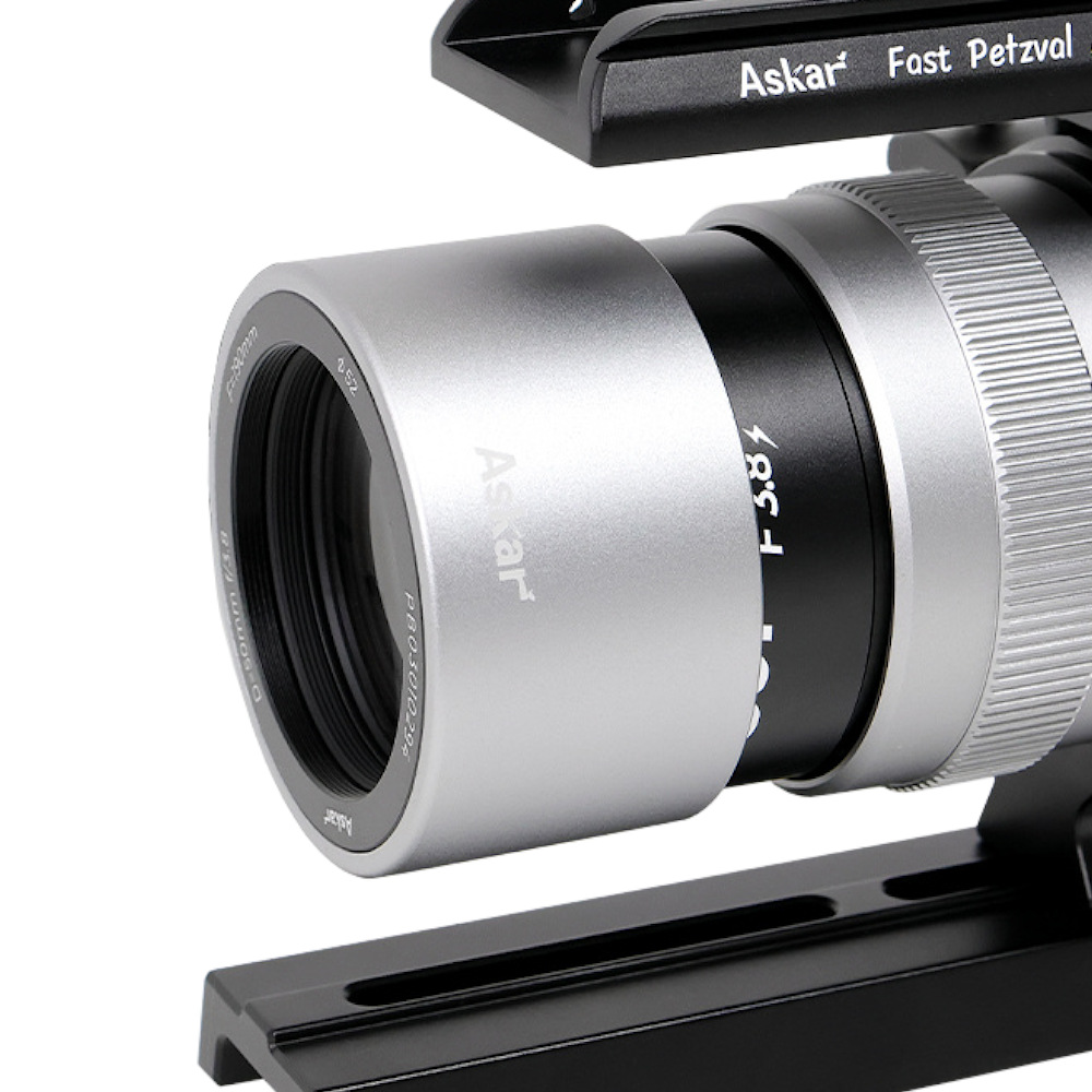 Close up of Askar 50P front optic