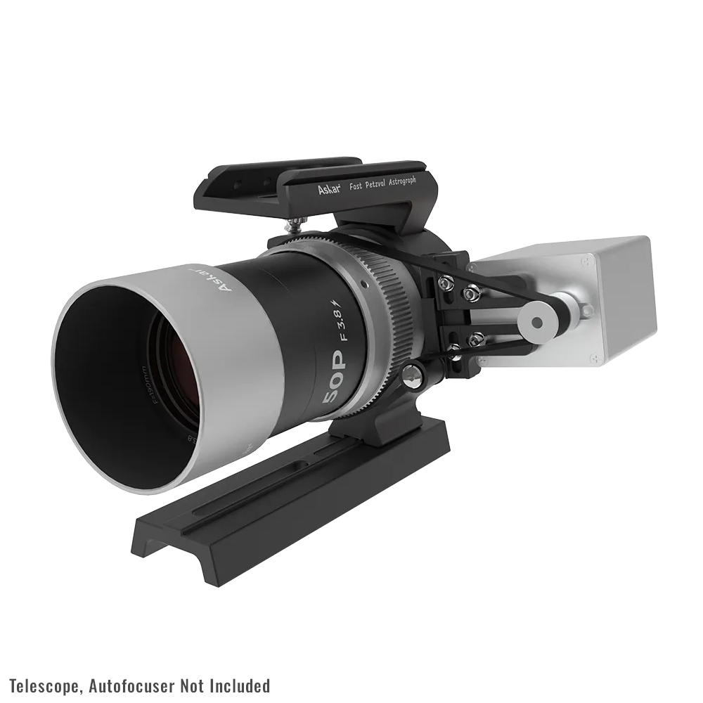 Askar 50P AF Kit installed on the 50P telescope, scope facing forward