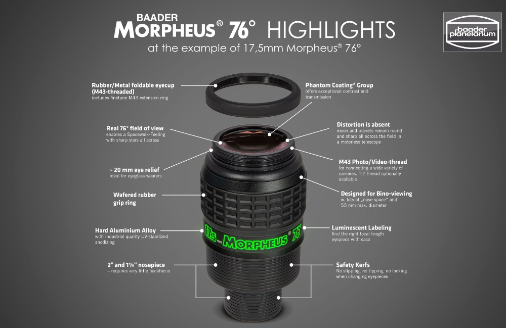 Baader 17mm Morpheus 76° Eyepiece Upright
