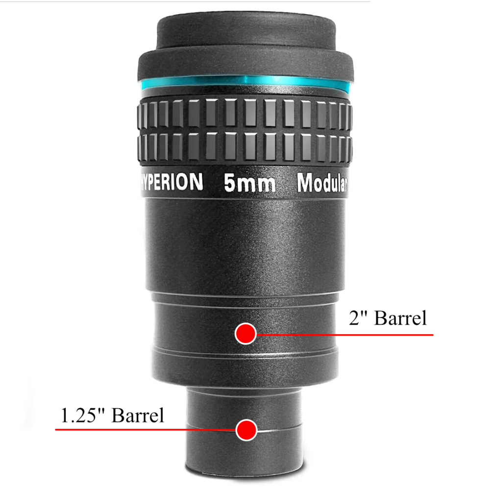 Baader Hyperion Modular Eyepiece Demonstrating Barrels