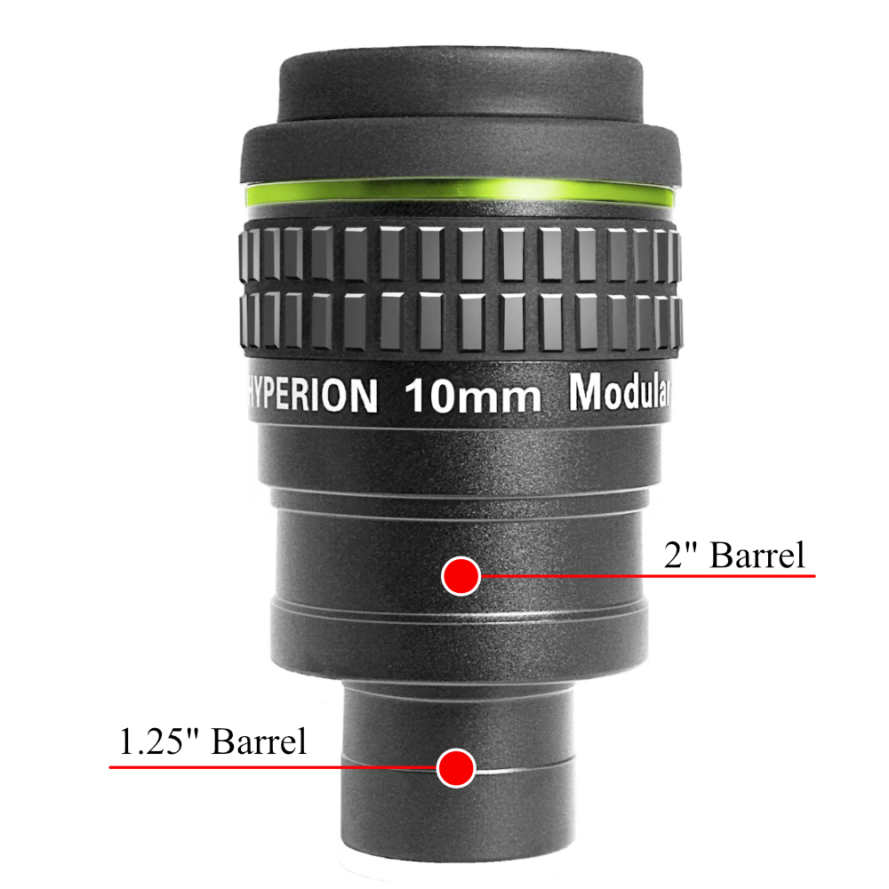Baader Hyperion Modular Eyepiece Demonstrating Barrels