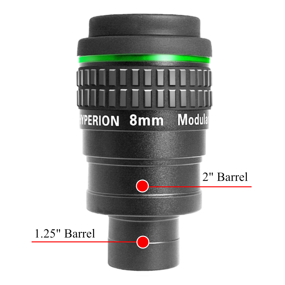 Baader Hyperion Modular Eyepiece Demonstrating Barrels