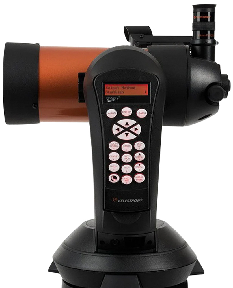 Celestron NexStar 4SE left facing with hand controller