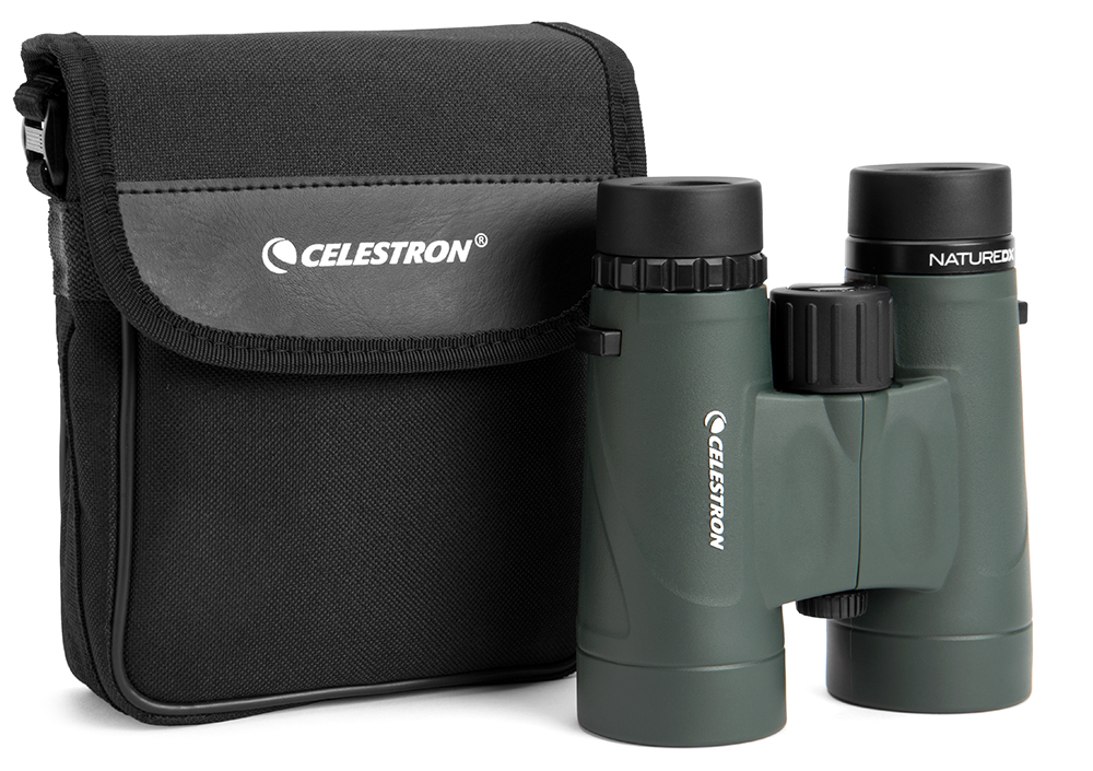 Top down view of the Nature DX Binoculars angled to the right