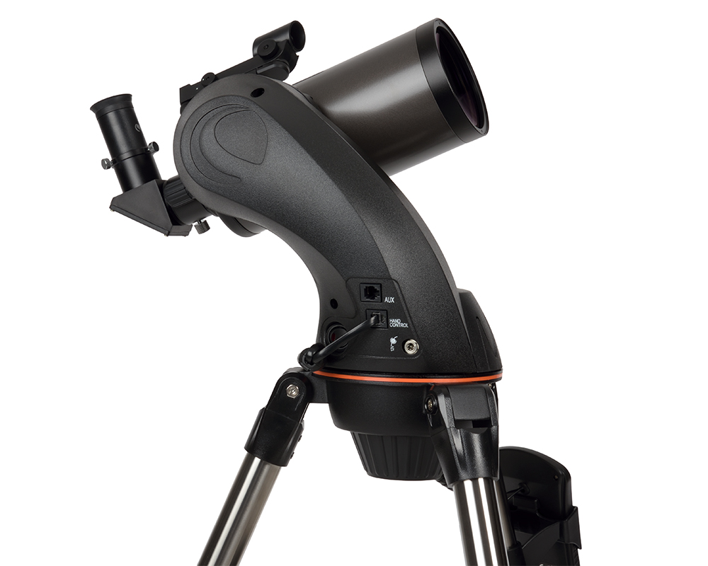 Celestron NexStar 90 SLT Telescope side profile (facing left)