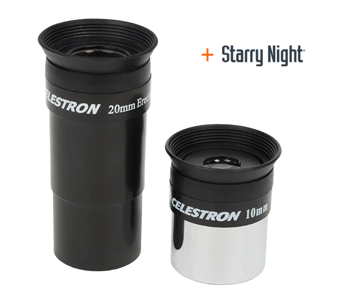 AstroMaster 90 AZ accessories with text `Starry Night`