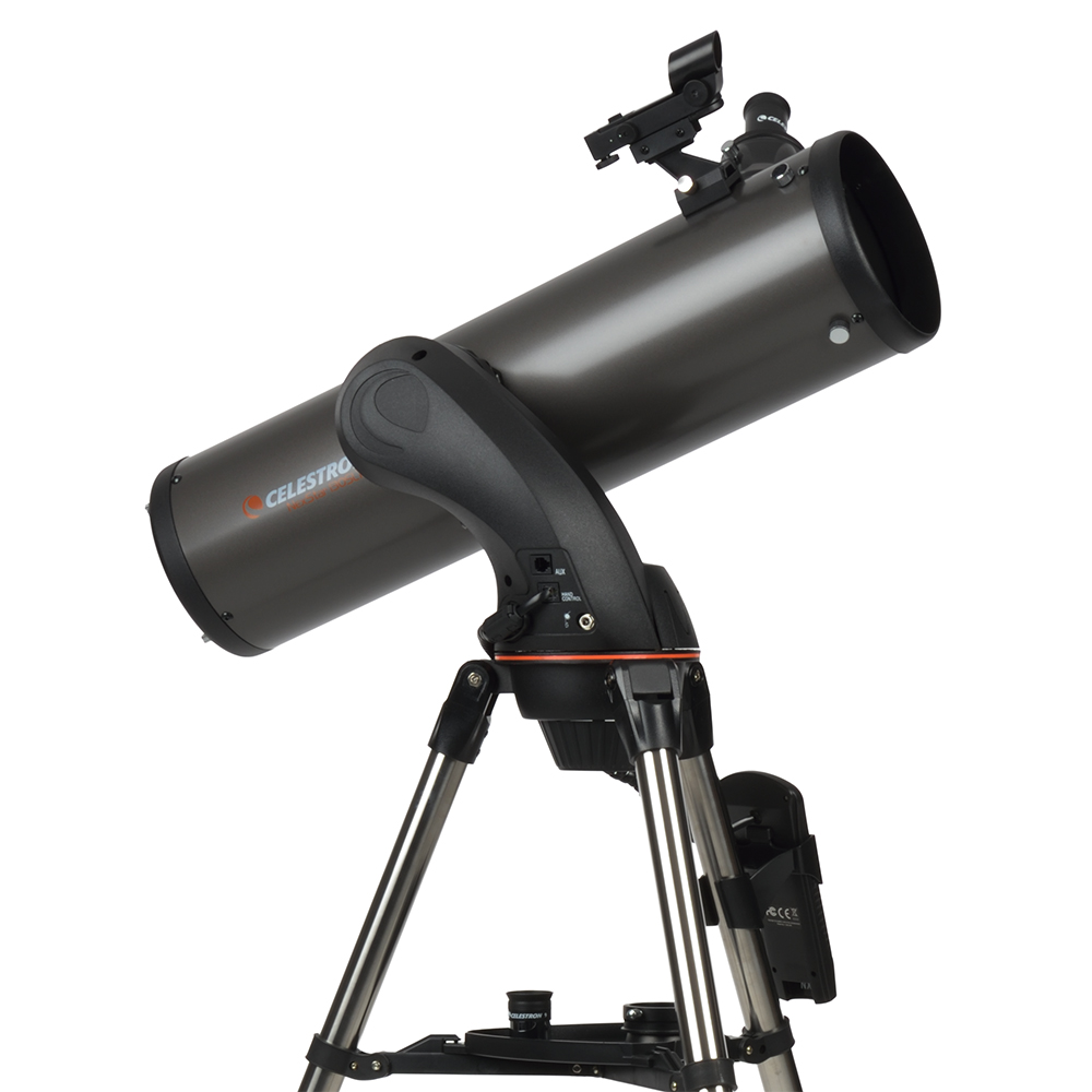 Celestron NexStar 130 SLT Telescope side profile (facing right)