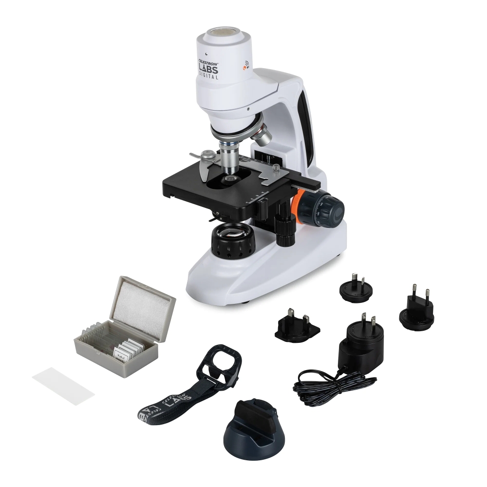 Celestron Labs Digital Wi-Fi Desktop Microscope with included accessories