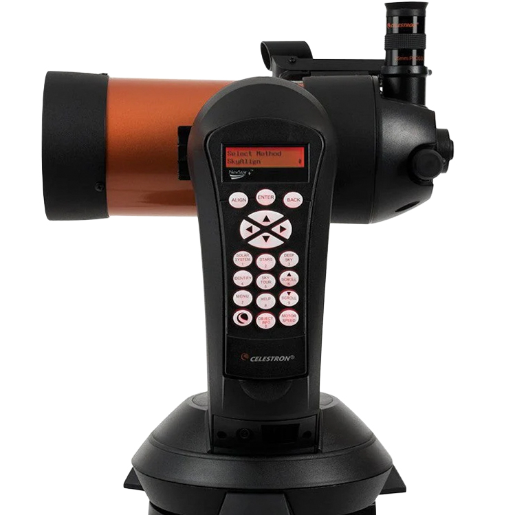 Celestron NexStar 4SE left facing with hand controller