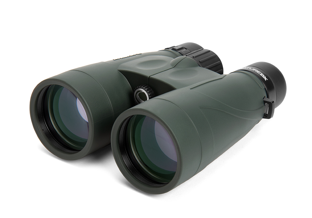 Top down view of the Nature DX Binoculars angled to the left
