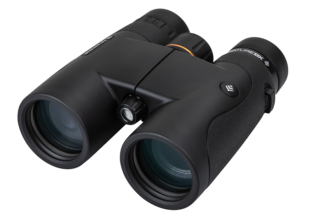 Top down view of the Nature DX Binoculars angled to the left
