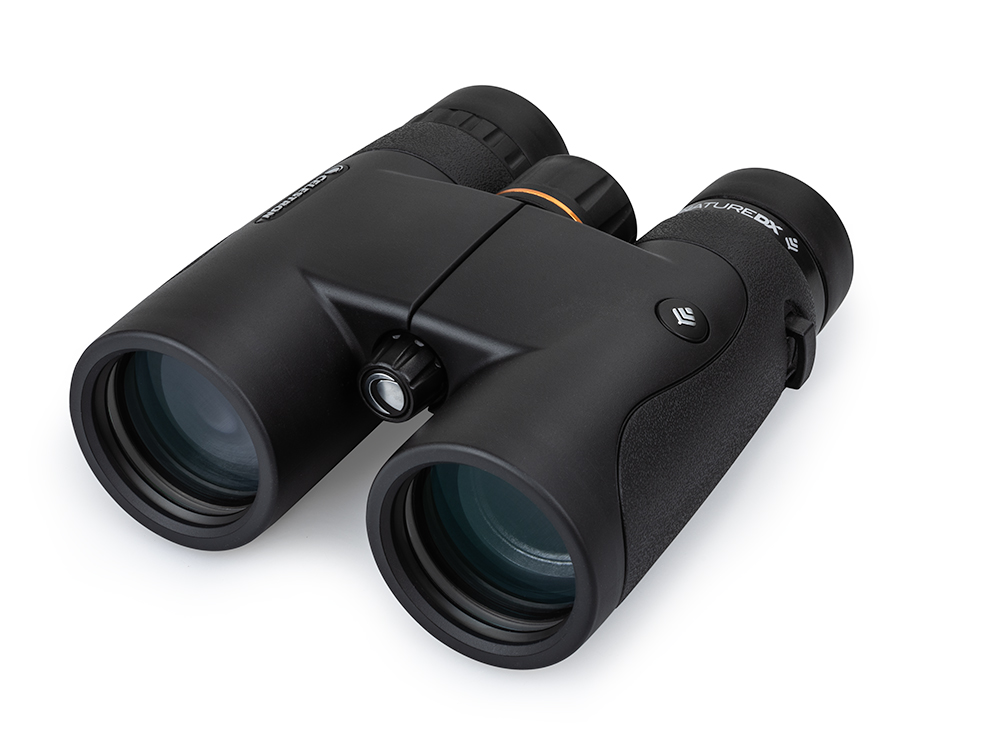 Top down view of the Nature DX Binoculars angled to the left