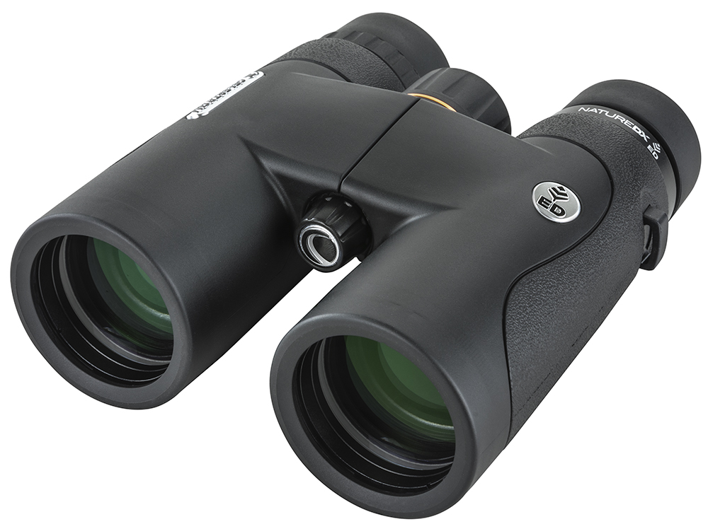 Top down view of the Nature DX Binoculars angled to the left
