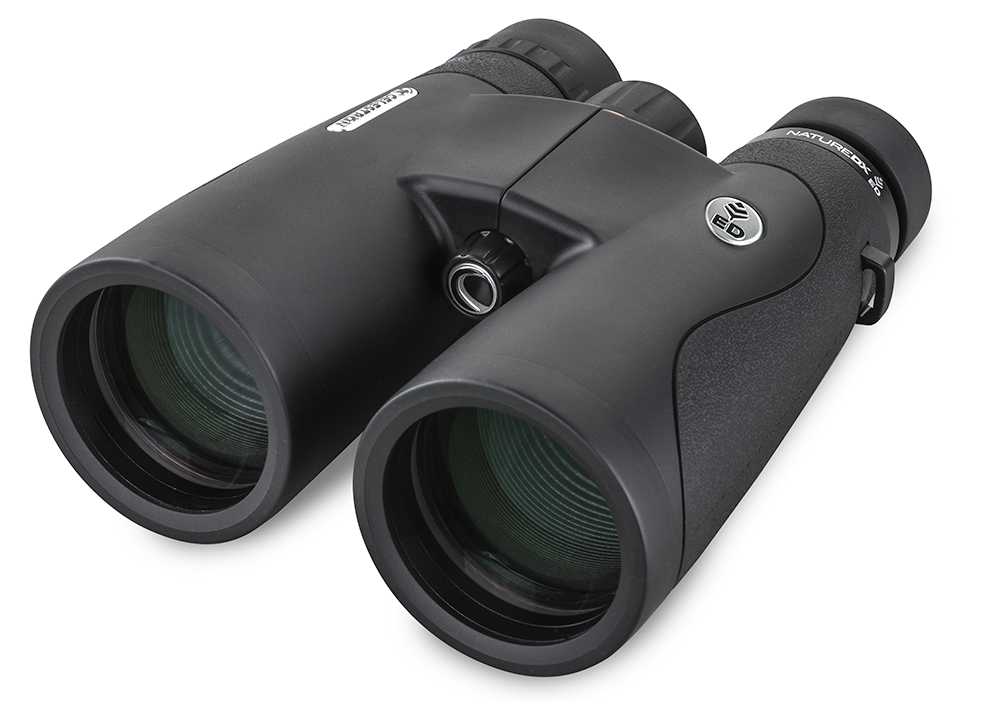 Top down view of the Nature DX Binoculars angled to the left