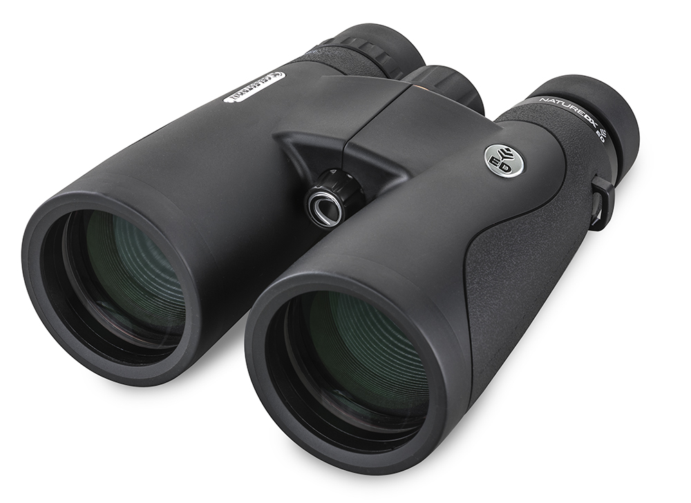 Top down view of the Nature DX Binoculars angled to the left