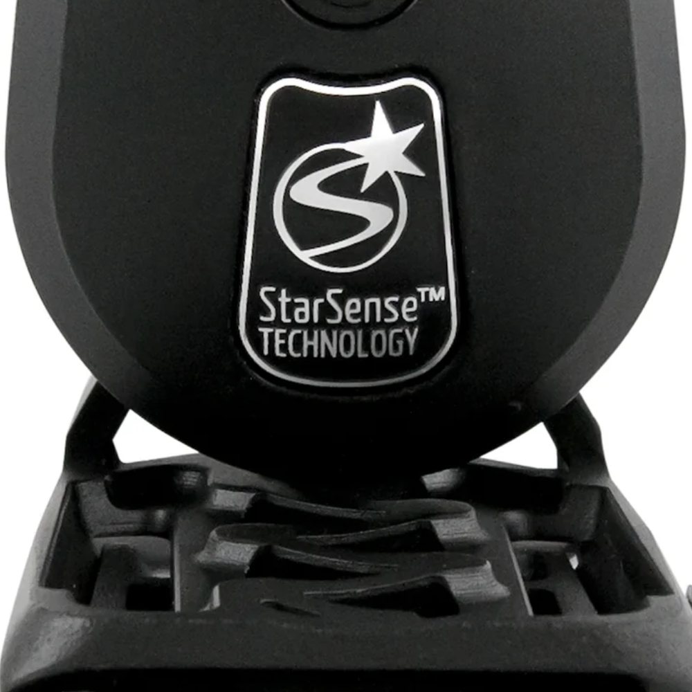 StarSense AutoAlign setup on a telescope, with a space background