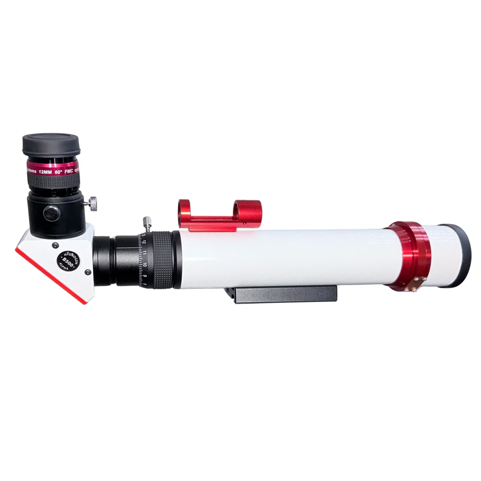 The Lunt 40 mm Telescope side profile with the optical tube facing right