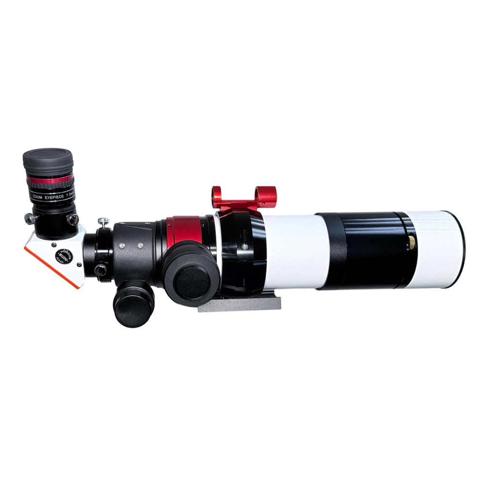 The Lunt 50 mm Telescope side profile with the optical tube facing right