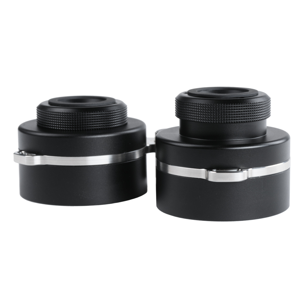 Orion 2x54 Ultra Wide Angle Binoculars sat down with one eye cup fully extended