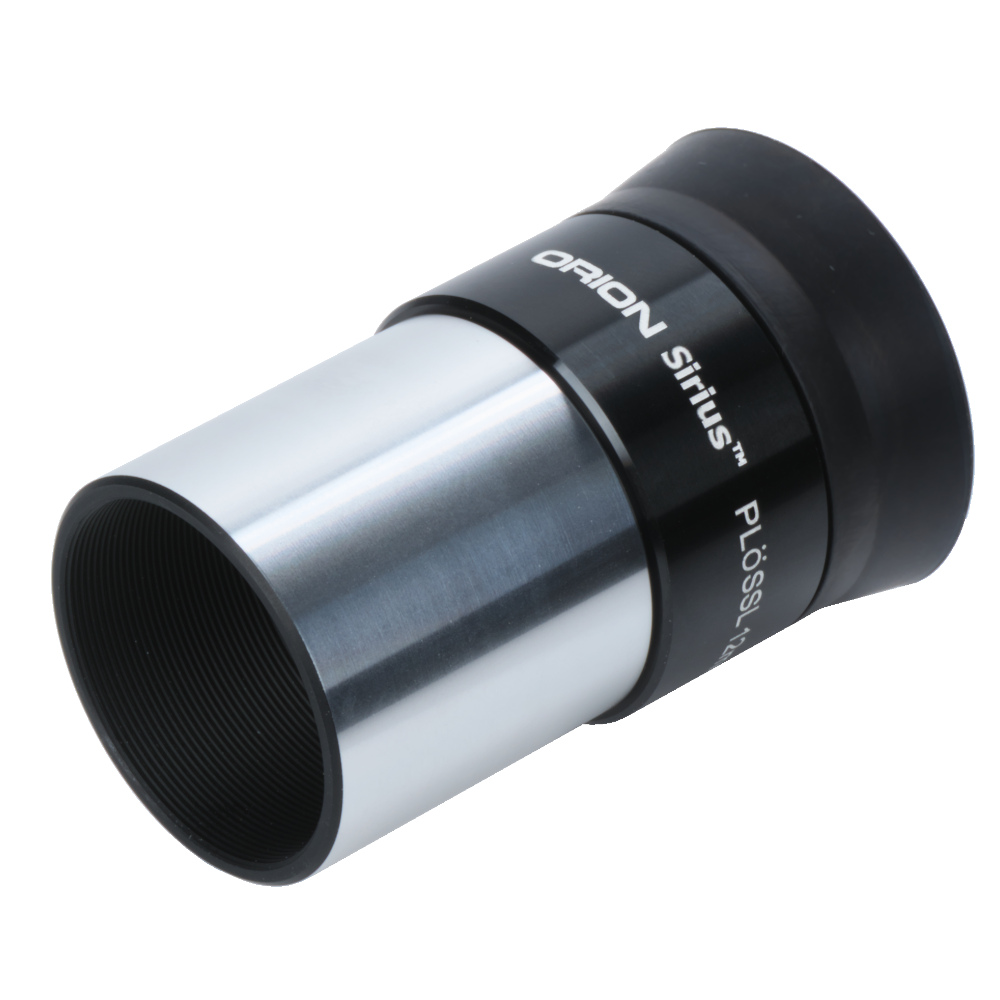 Angled side profile view of the bottom of the Orion Sirius Plossl 12 mm