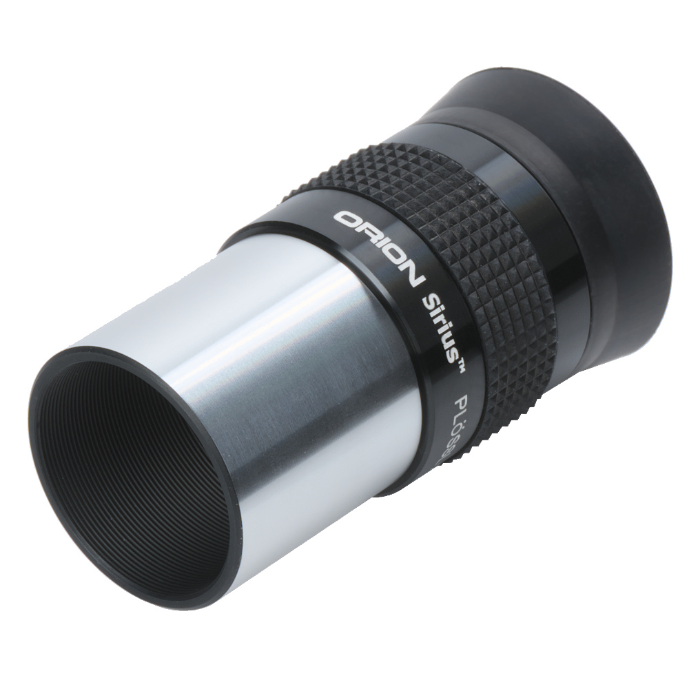 Angled side profile view of the bottom of the Orion Sirius Plossl 20 mm