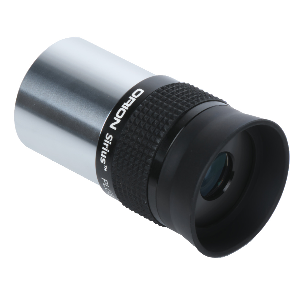 Angled side profile view of the top of the Orion Sirius Plossl 15 mm 1.25 