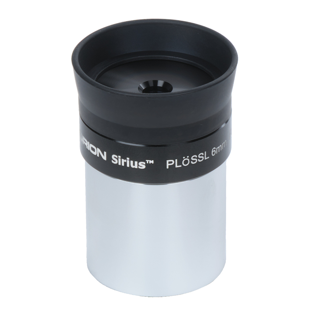 Angled view of the top of the Orion Sirius Plossl 6 mm 1.25 