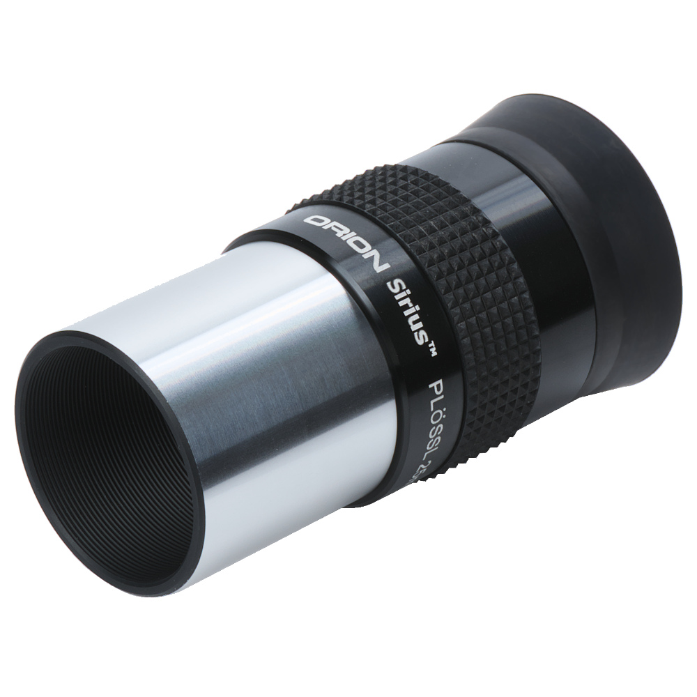 Angled side profile view of the bottom of the Orion Sirius Plossl 25 mm