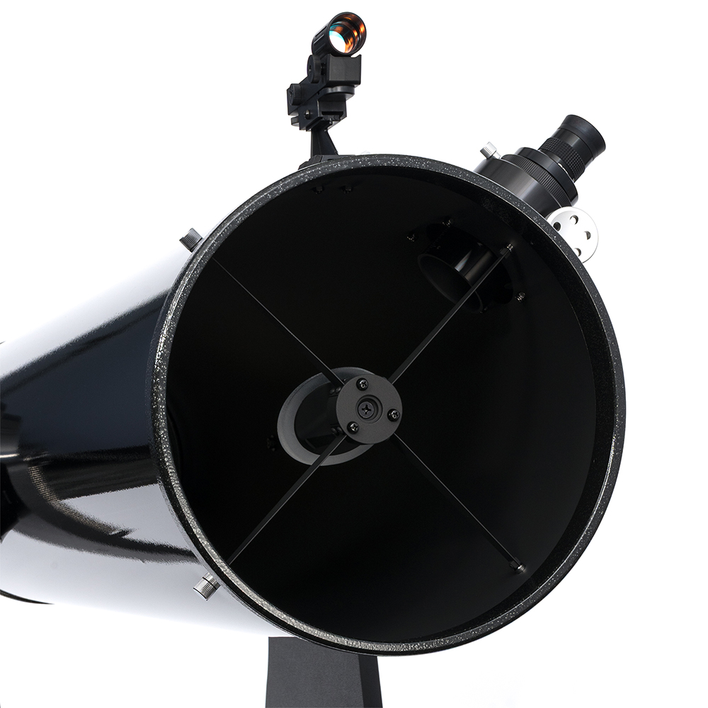 Close up of the Orion SkyQuest XT10 Classic Dobsonian's 10-inch aperture