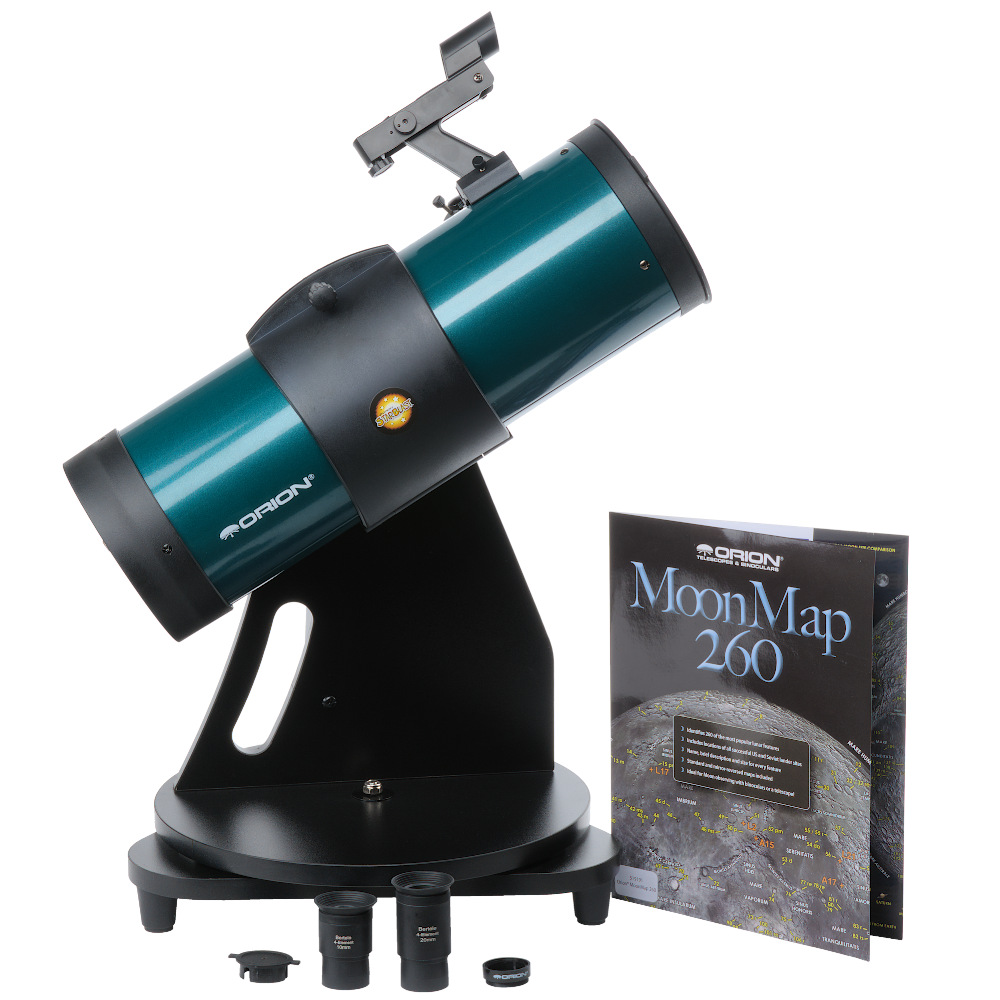 View of StarBlast 4.5 Astro telescope with included accessories