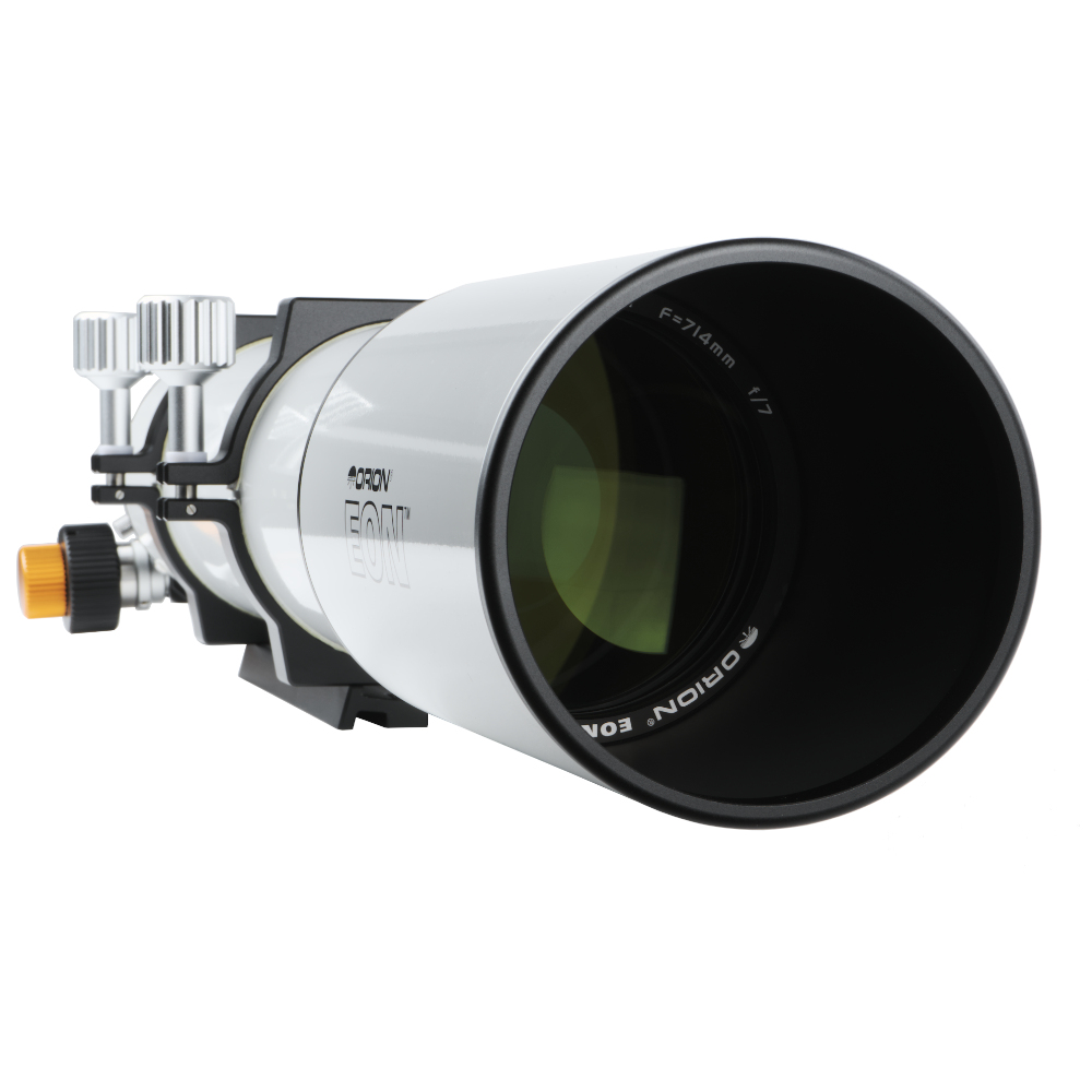 Up close image of Orion EON 102 mm lenses