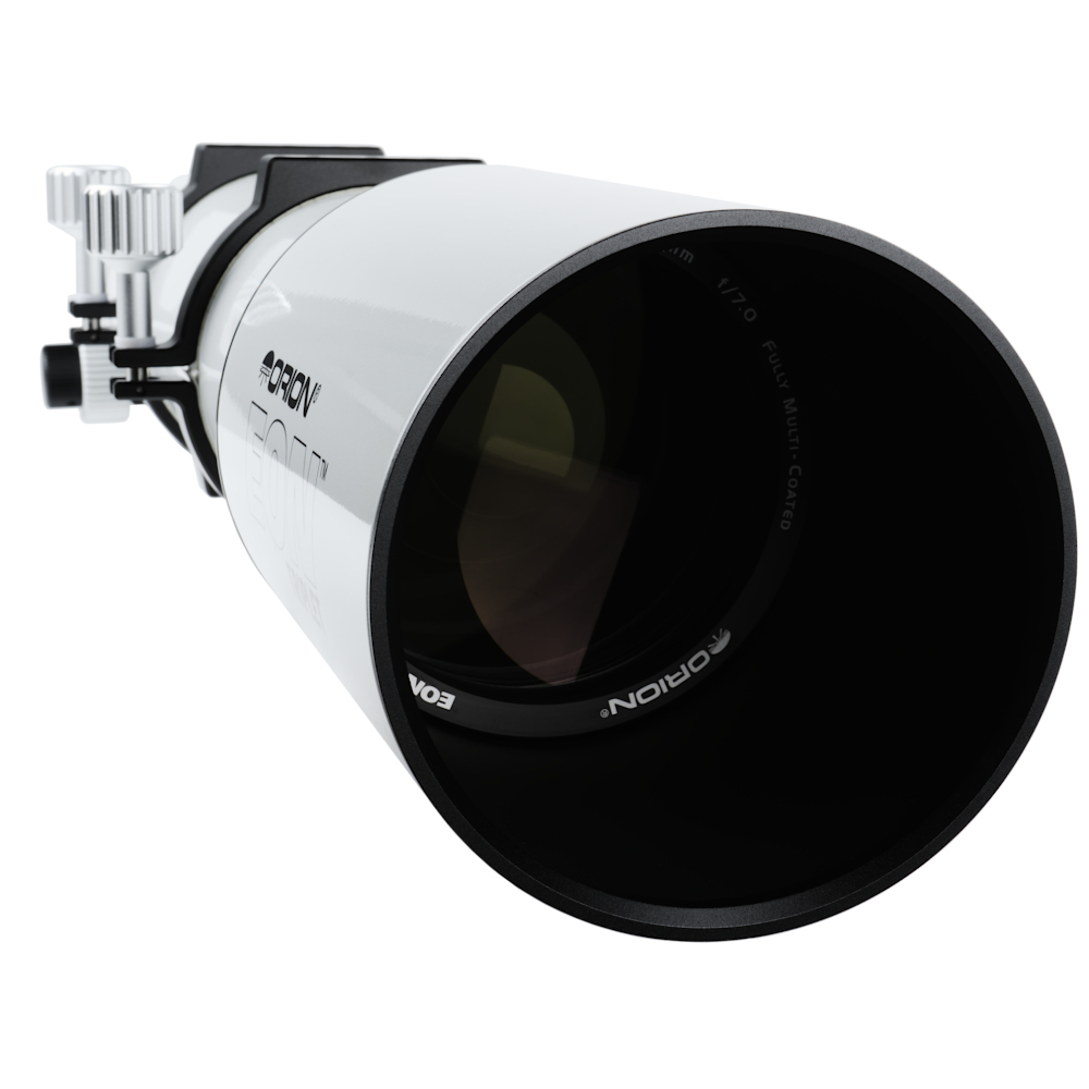 Up close image of Orion EON 115 mm lenses