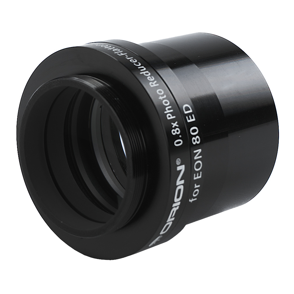 Orion 0.8x Reducer for EON 80 mm refractor top pointed left
