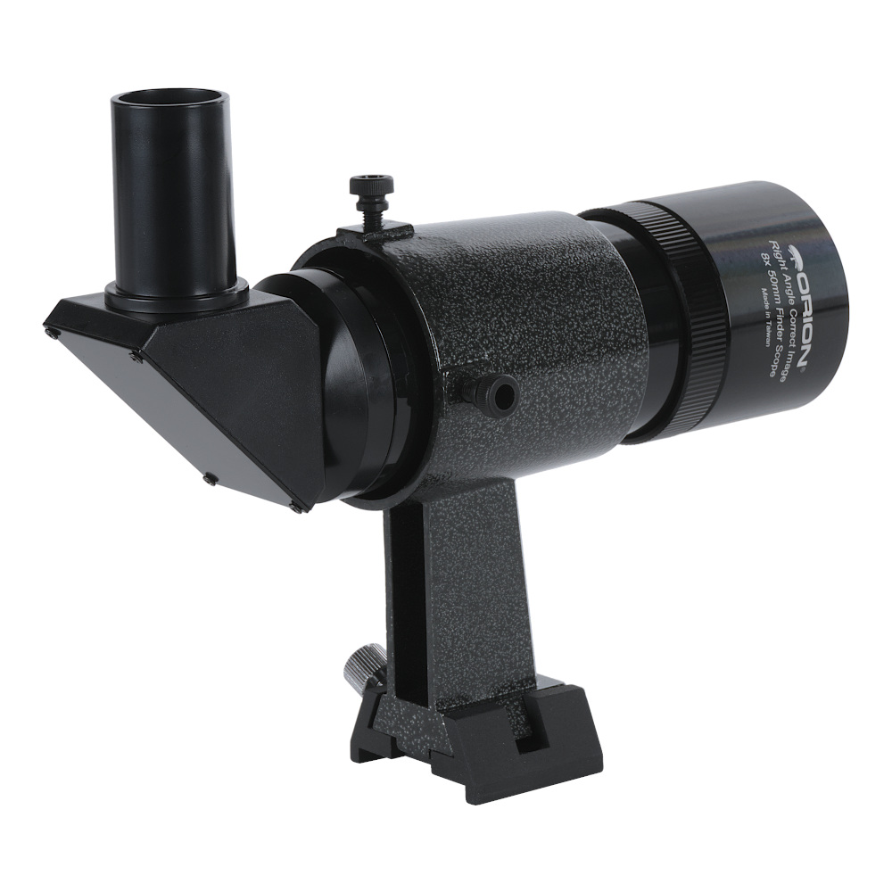 The Orion 8x50 Right Angle Finder Scope facing away and to the right