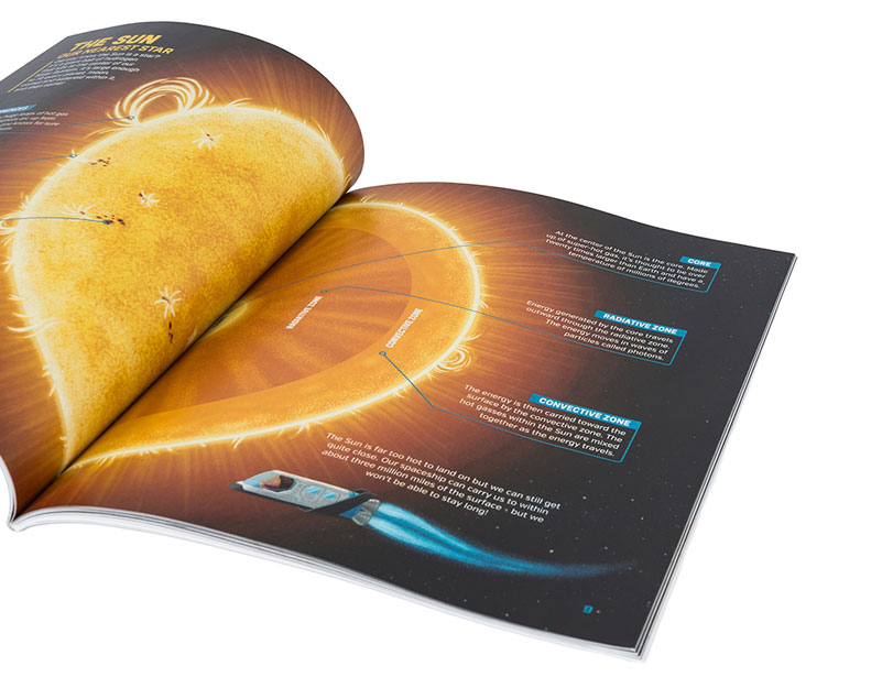 Explore the Cosmos Book with Page Open to the Sun